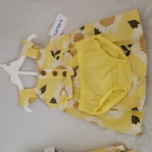 Not available Carters Baby Girl Sunflower Dress with Bloomers Size 9 Month -